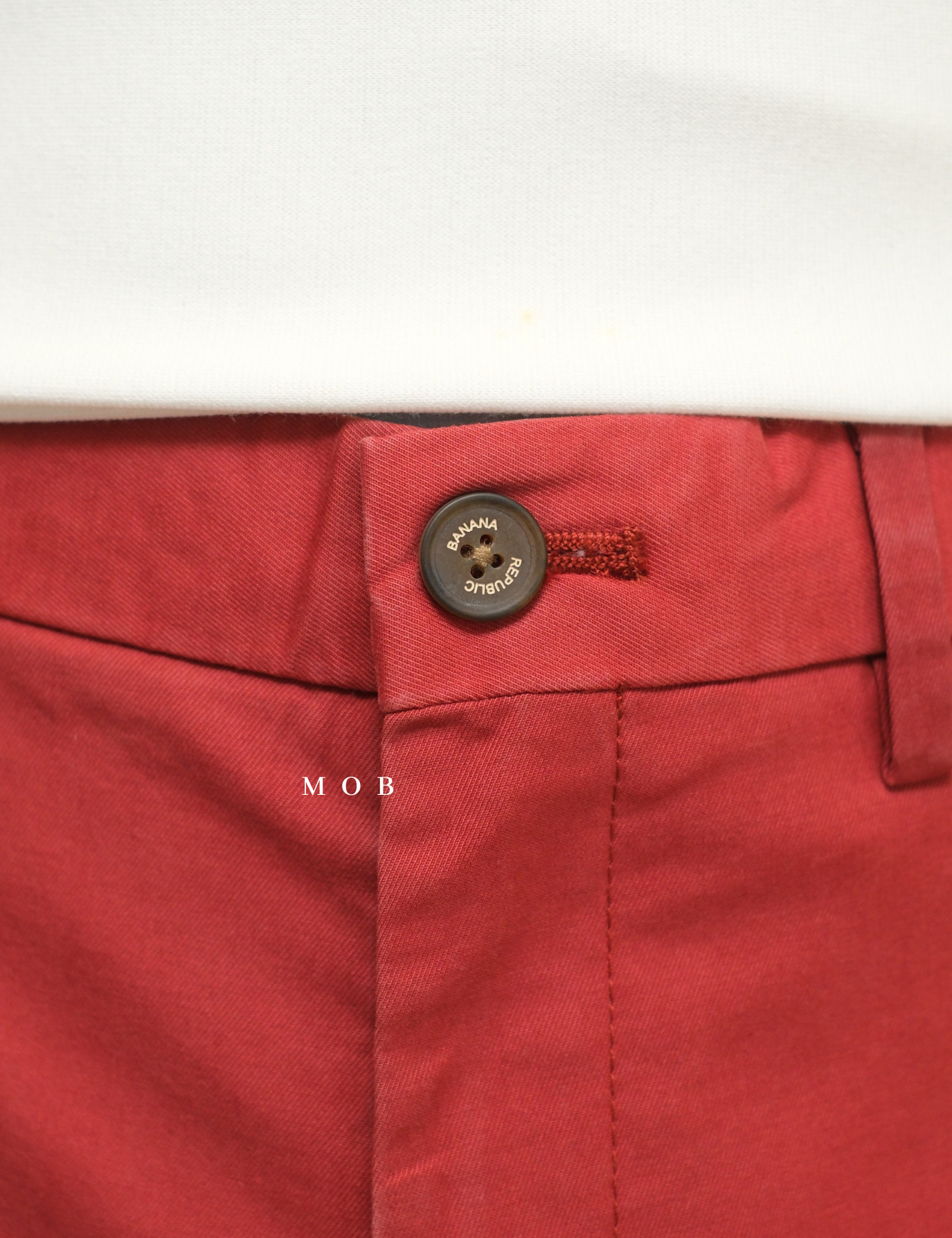 BRPT1301 MASON Athletic Tapered Chino Pants Barn Red