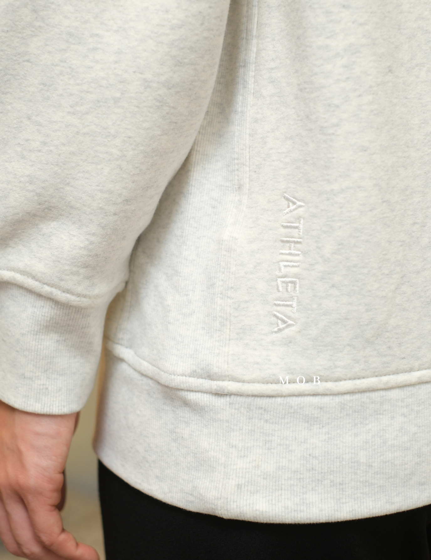ATHSW02002A Forever Fleece 1/4 Zip Sweatshirt Ivory Misty