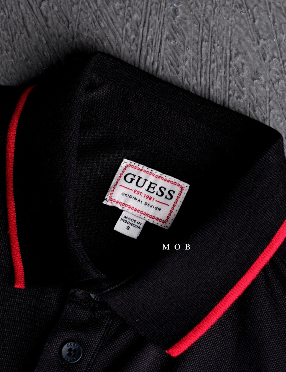GSSPS01002A Pique Logo Tape Polo Black