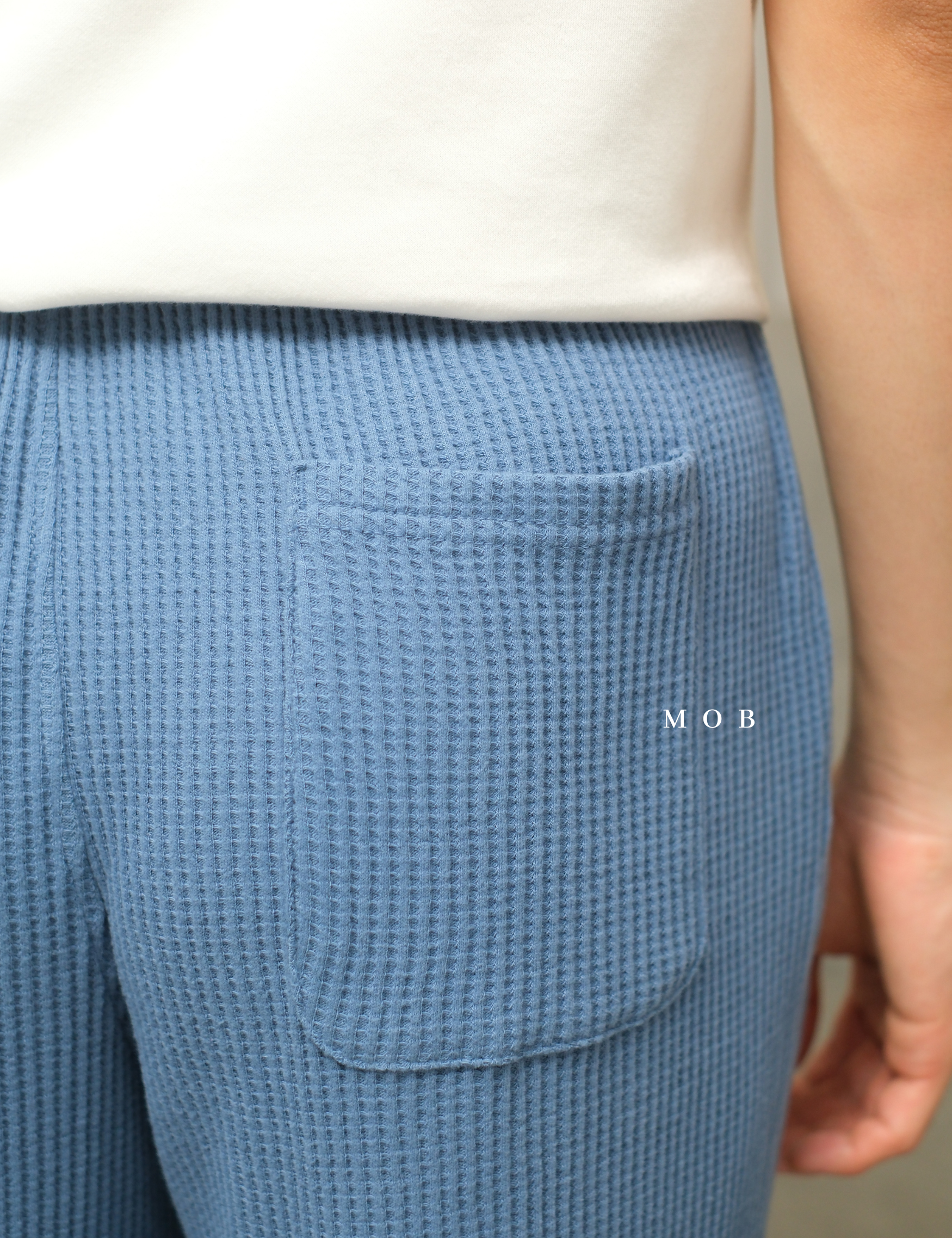 ONPJ02001 Waffle Pajama Pants Blue