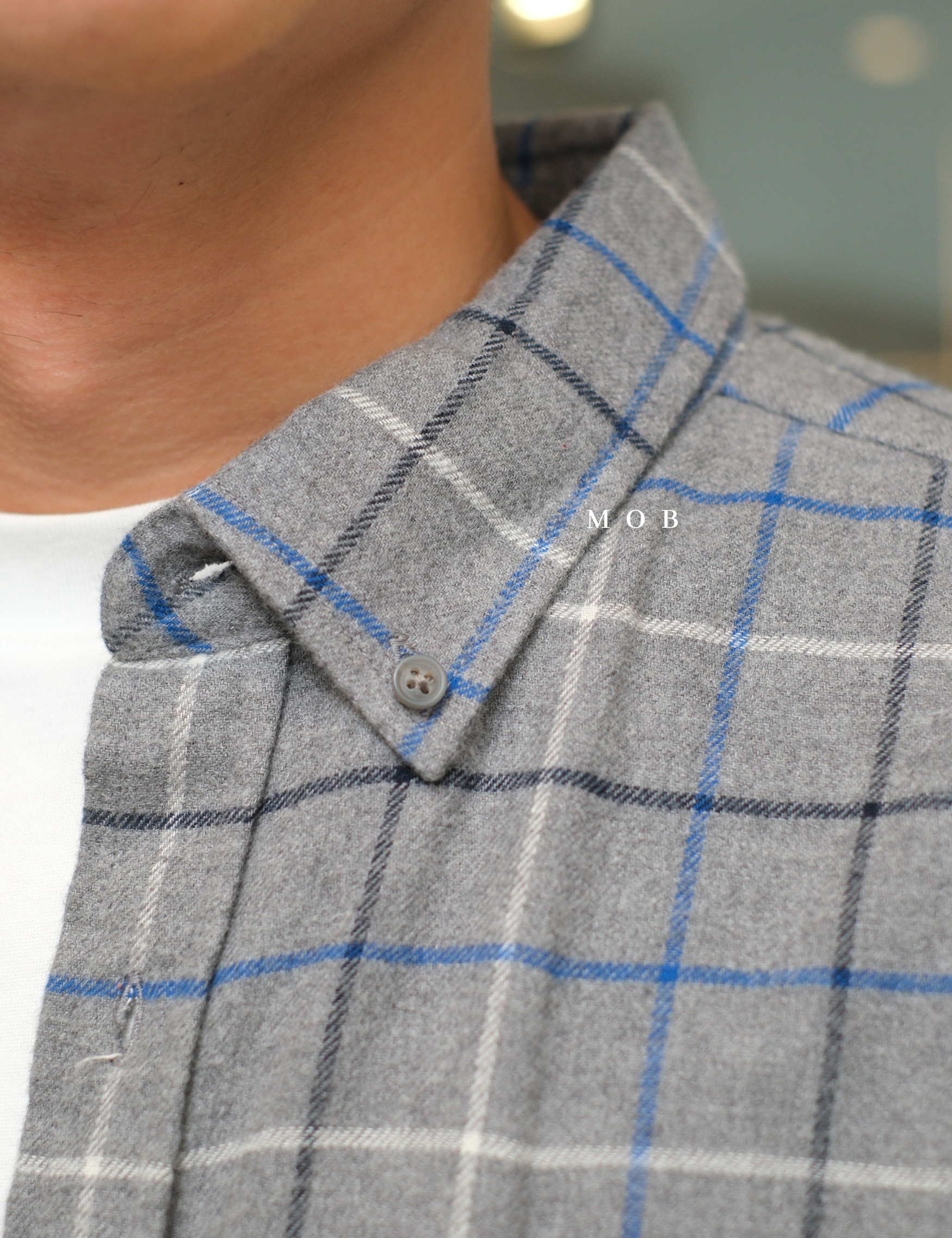 CNBLSS01004 Flannel LS Shirt Grey Plaid