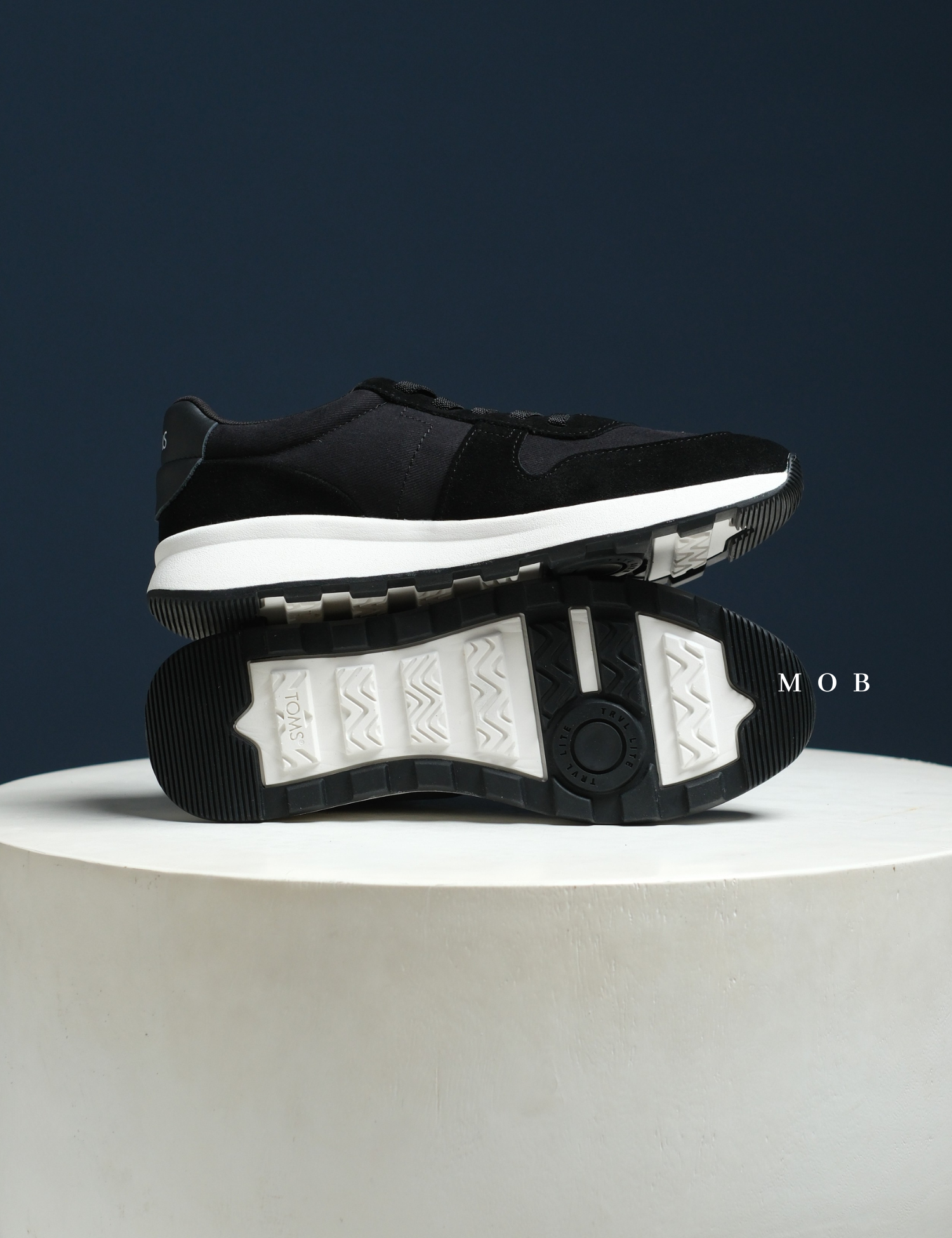 TMSSSH02001A TRVL LITE Retro Water Repellent Shoes Black Vintage Twill