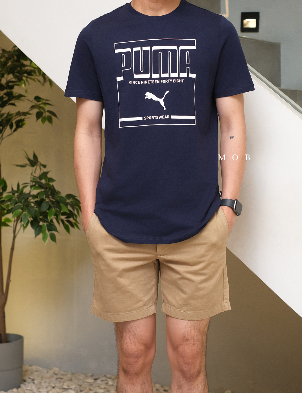 PMSST07010B Graphic Box 1948 SS Tee Navy