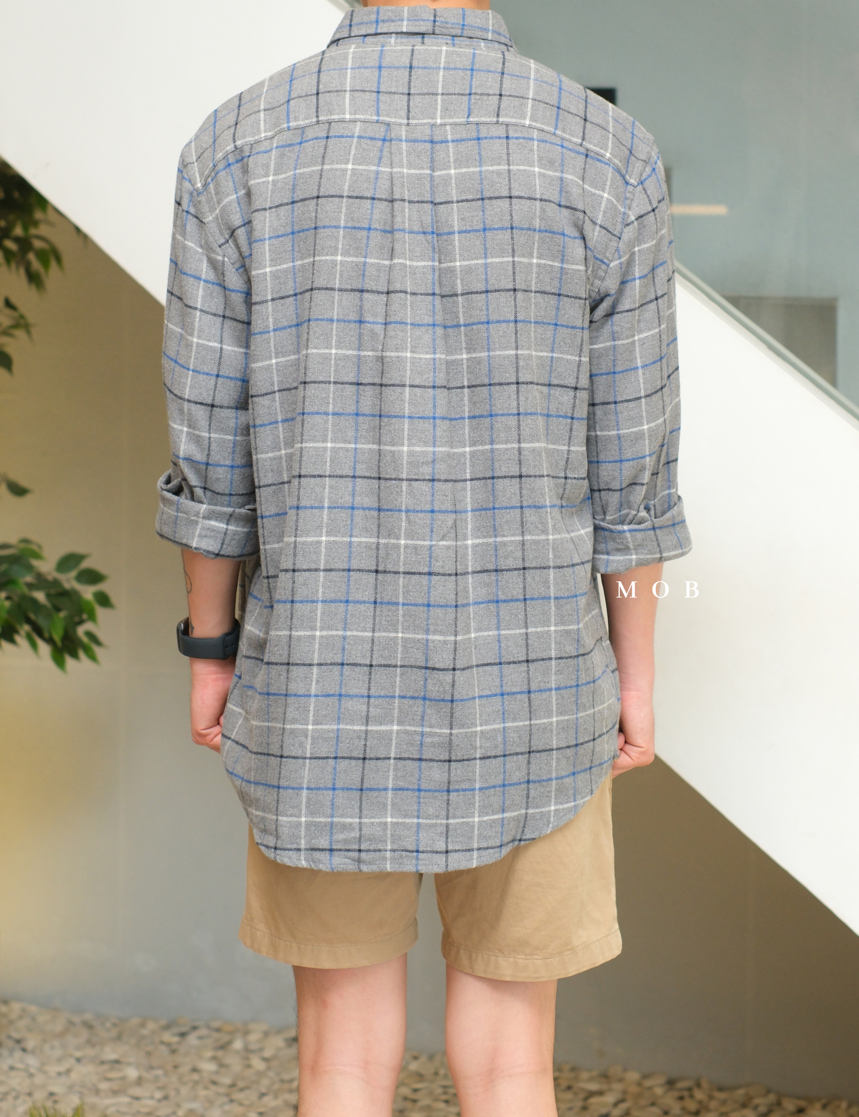 CNBLSS01004 Flannel LS Shirt Grey Plaid