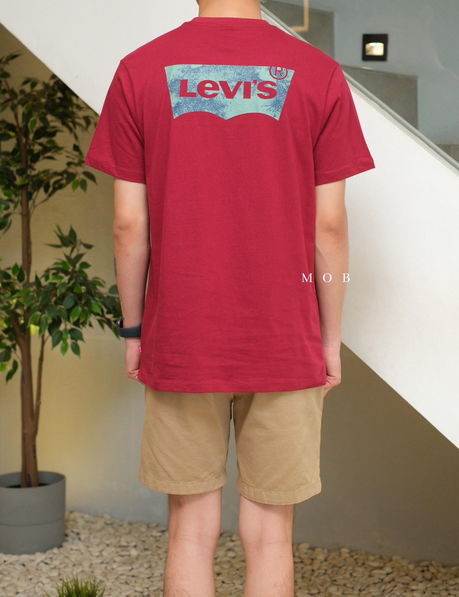 LVSSST01006A Small Middle Logo SS Tee Burgundy