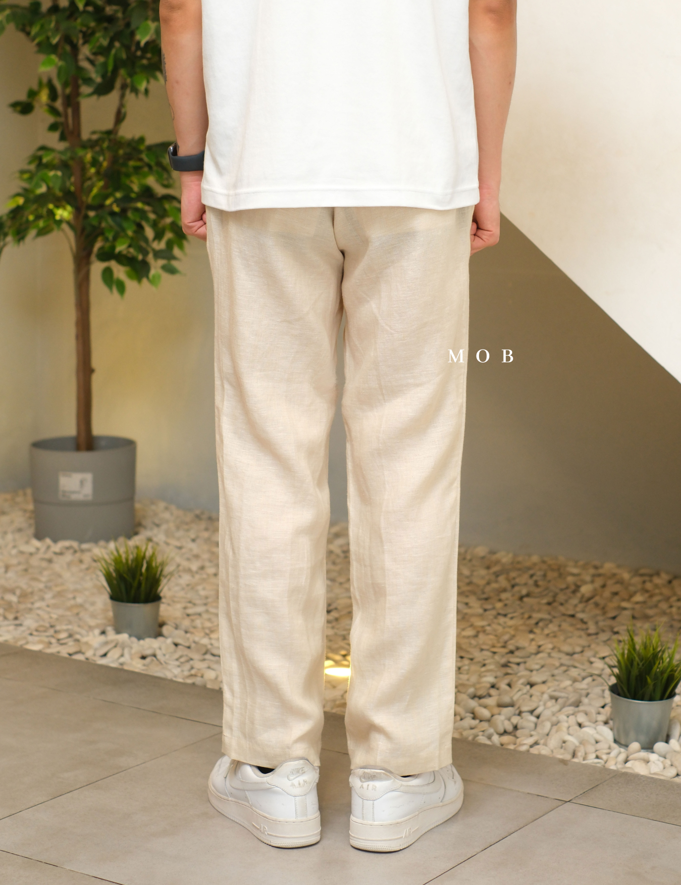 CLB02LIL002-003 Linen Luxury Pants Ivory White