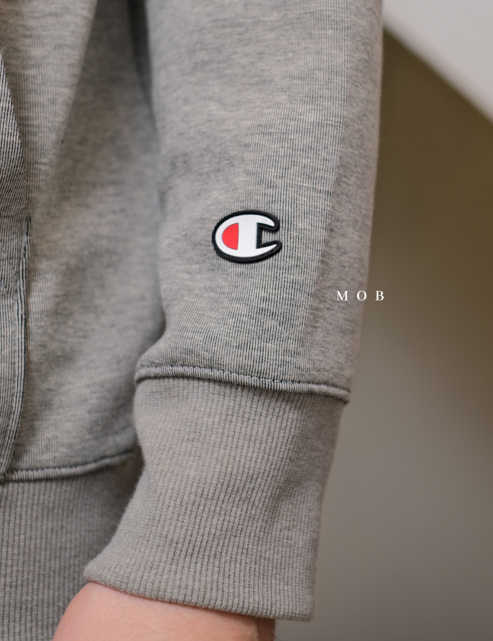 CHMPHOD1706B Tech Weave Flex Hoodie Oxford Grey
