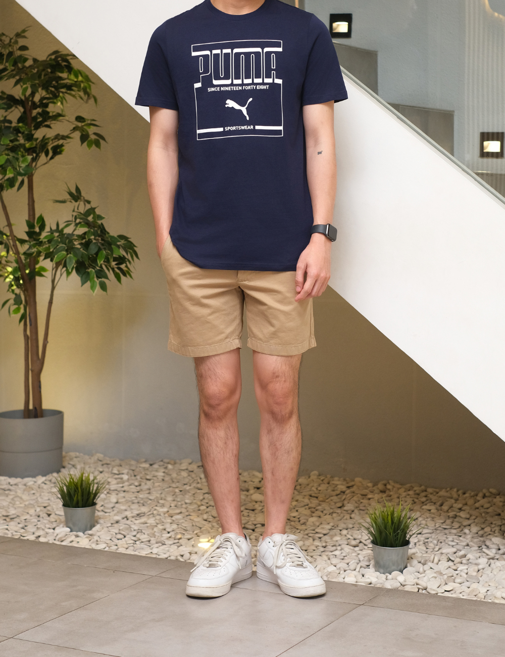 PMSST07010B Graphic Box 1948 SS Tee Navy