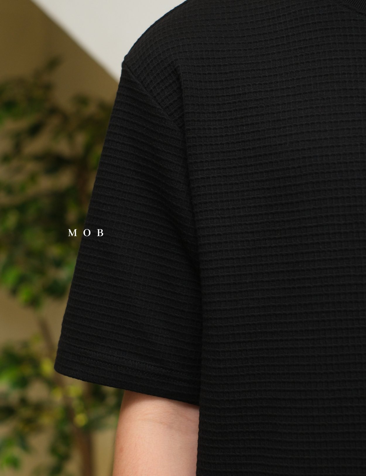 ONSST07001 Waffle SS Tee Black