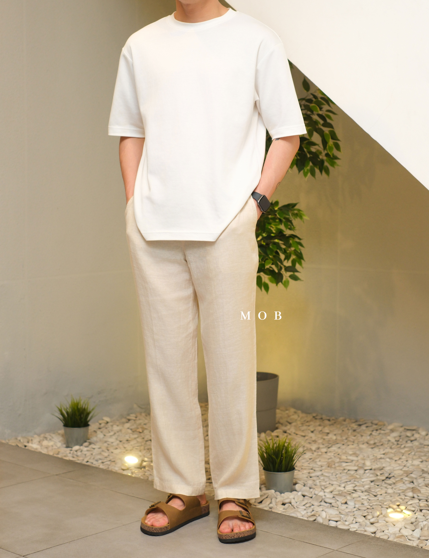 CLB02LIL002-003 Linen Luxury Pants Ivory White