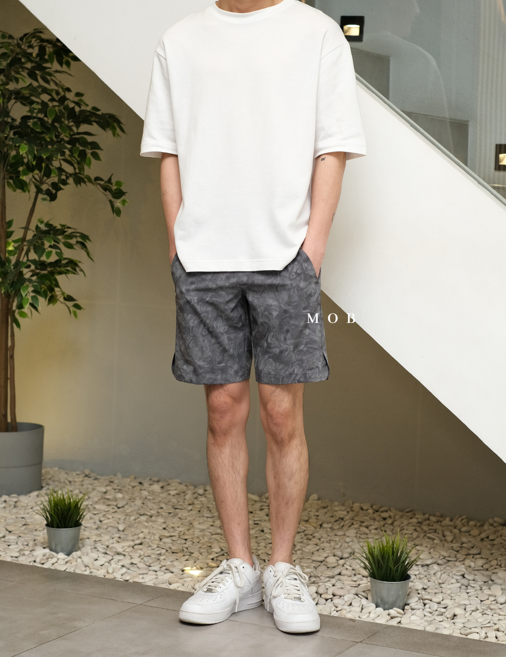 LYRSR0101B Layer8 Qwick Dry Shorts Inseam 9" Grey Smokes MOB