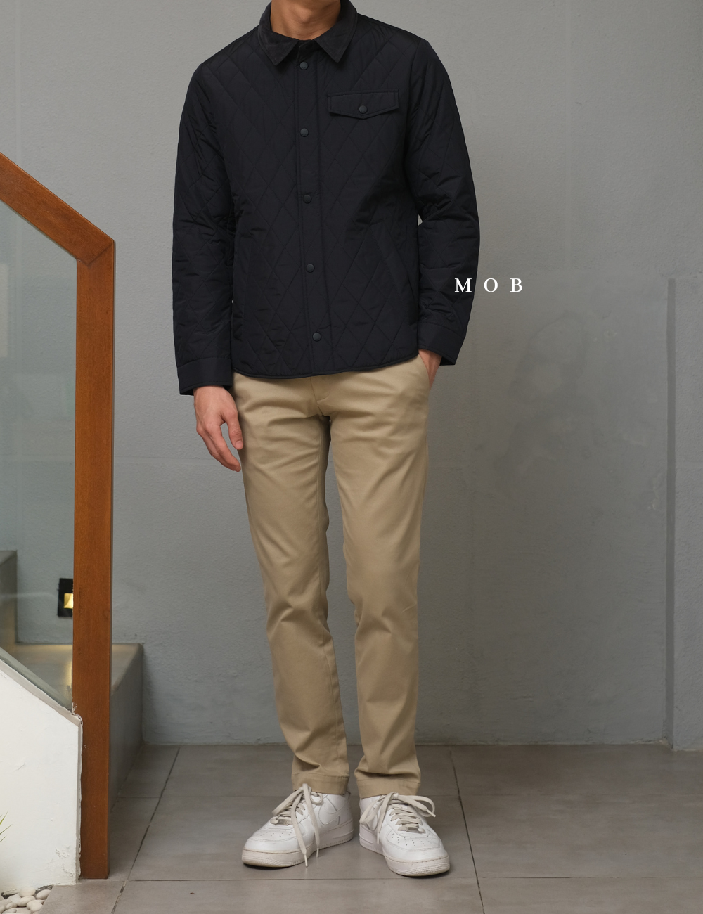 SPJ01001 Quilted Jacket Navy