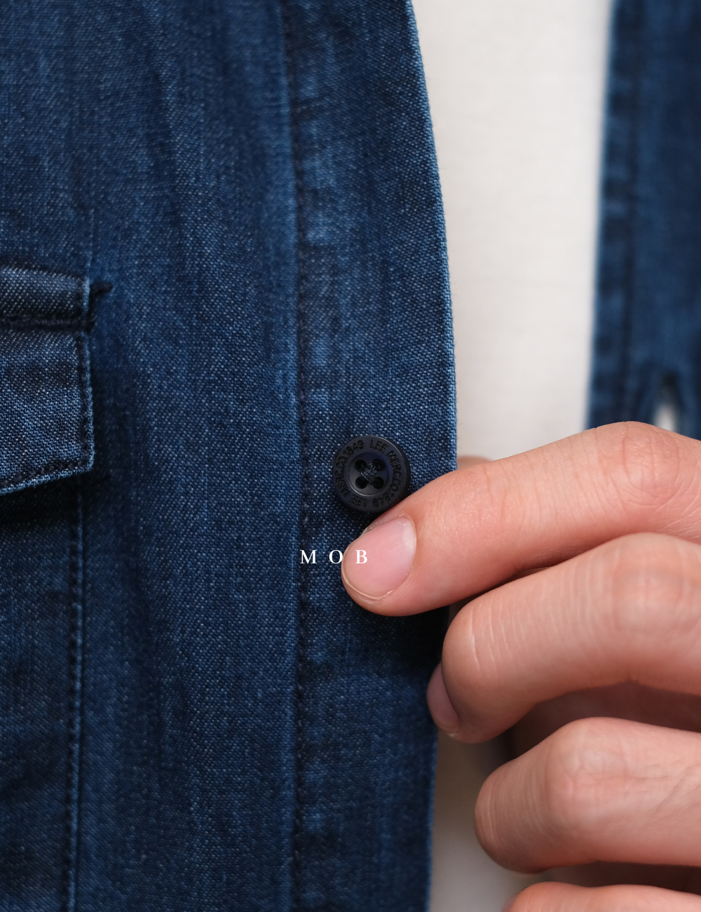 LEELSS01001 Western Denim LS Shirt Dark Blue