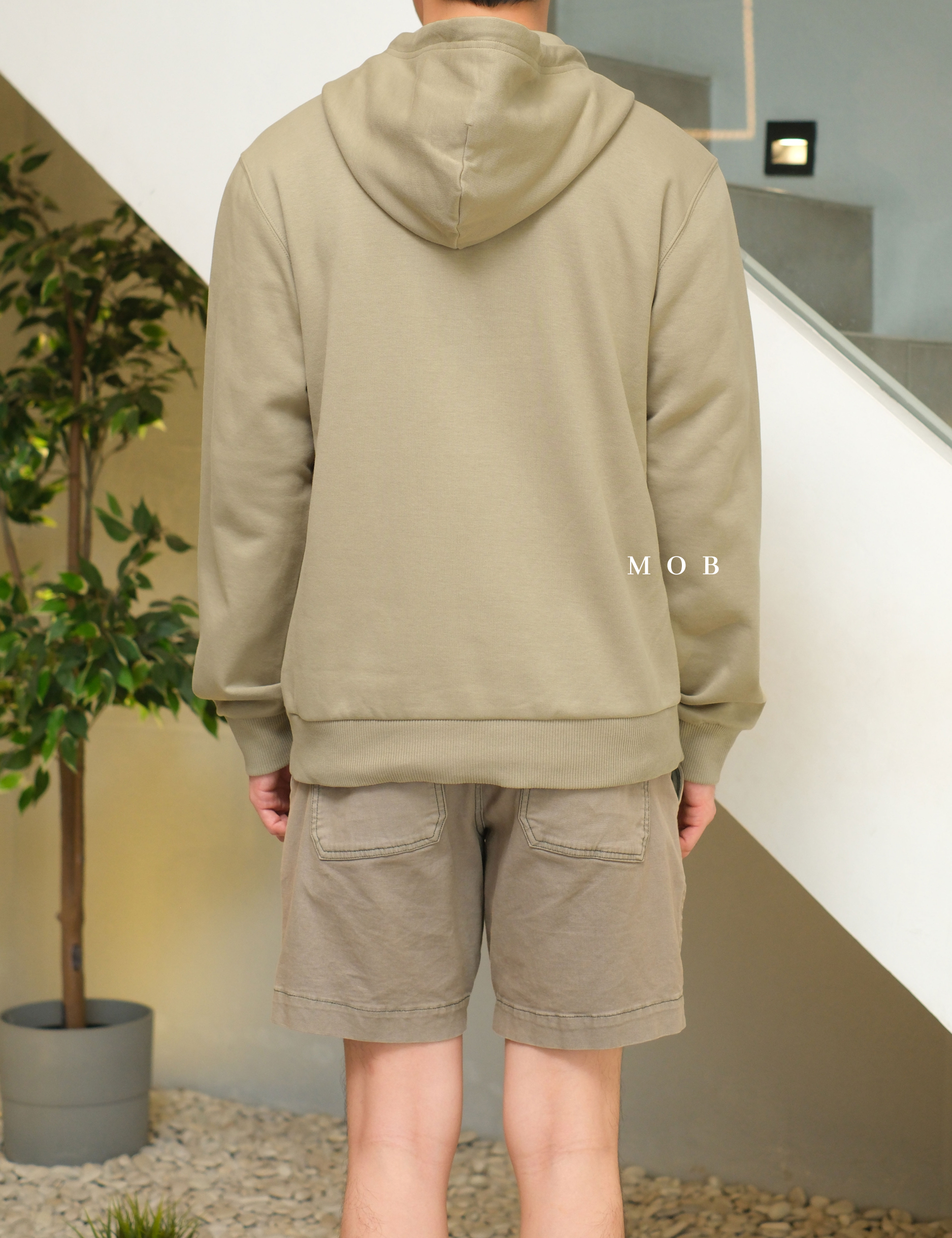 FLFZ01001 Essential Full Zipper HOODIE Olive Sand