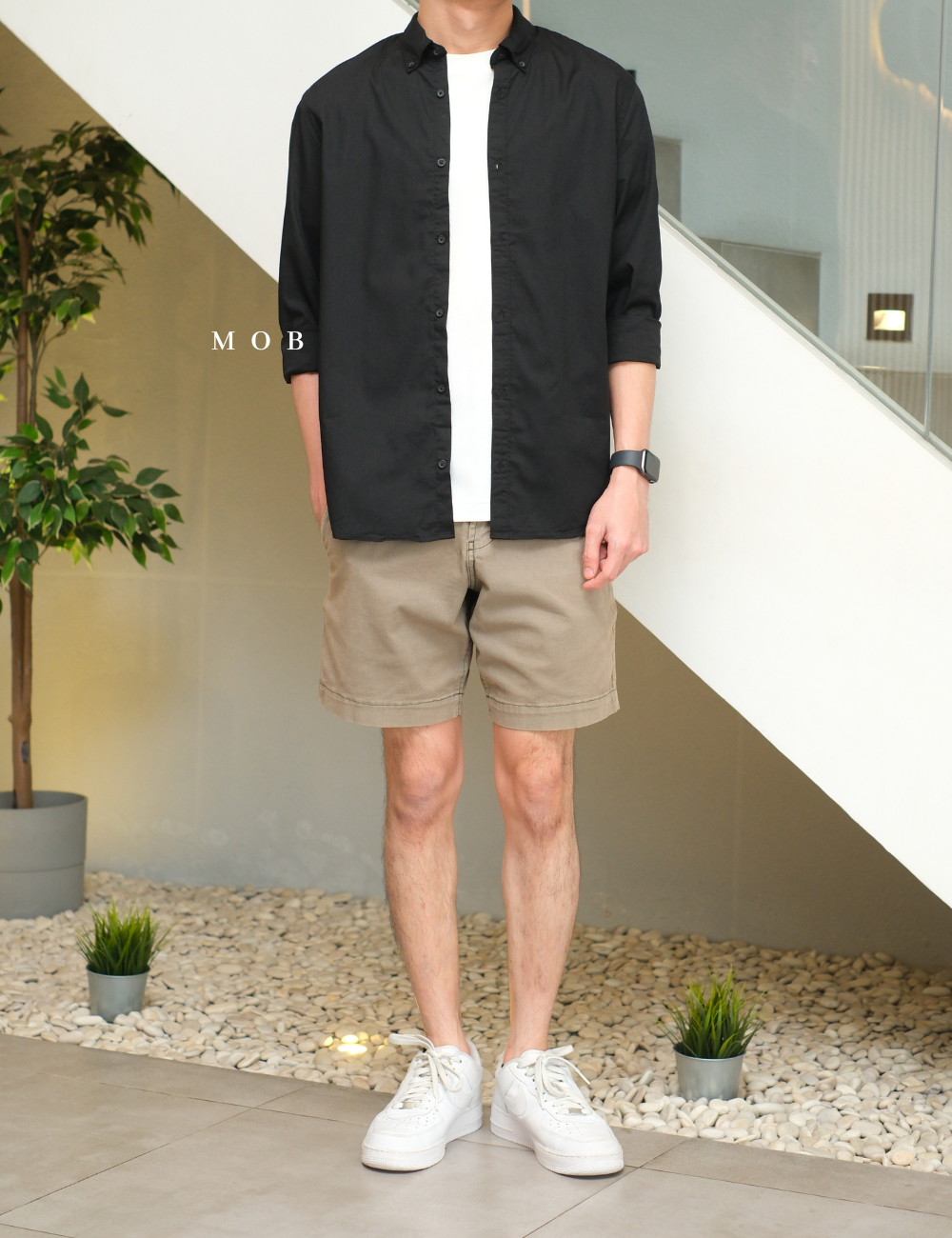 LFTLSS01001B Slim LS Shirt Black