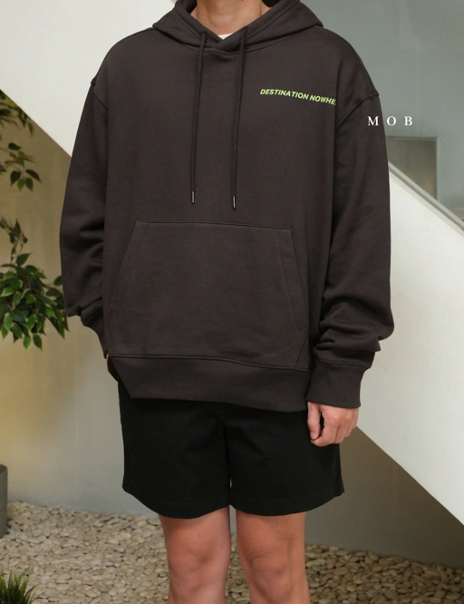 Image of MODHOD01002 Destination Nowhere Pullover Hoodie Dark Grey