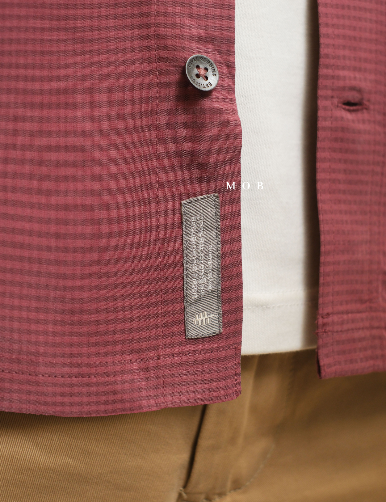 RRBSSS01001A Desert Pucker Dry SS Shirt Burgundy