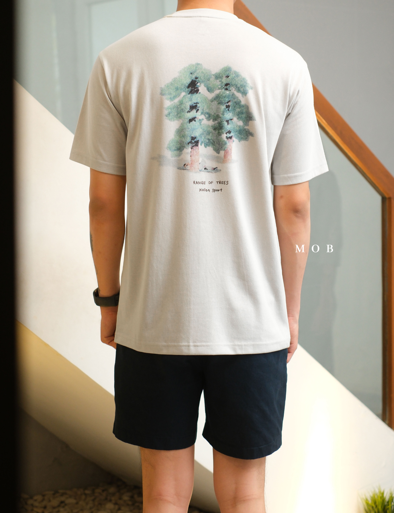 KOL01SST001-002 Kolon X Lee Kyu-tae Evergreen Tree SS Tee Greige