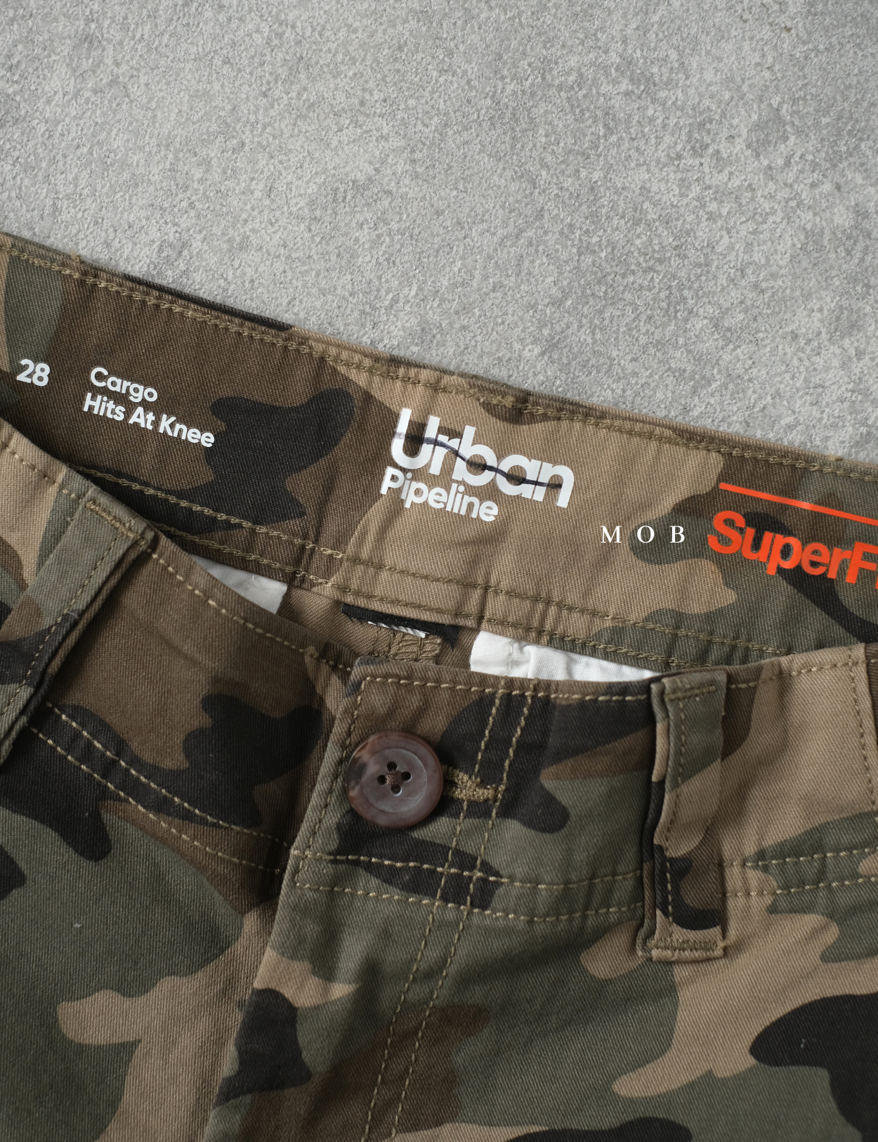 UPSR01001 Ultimate Stretch Cargo Shorts Olive Camo