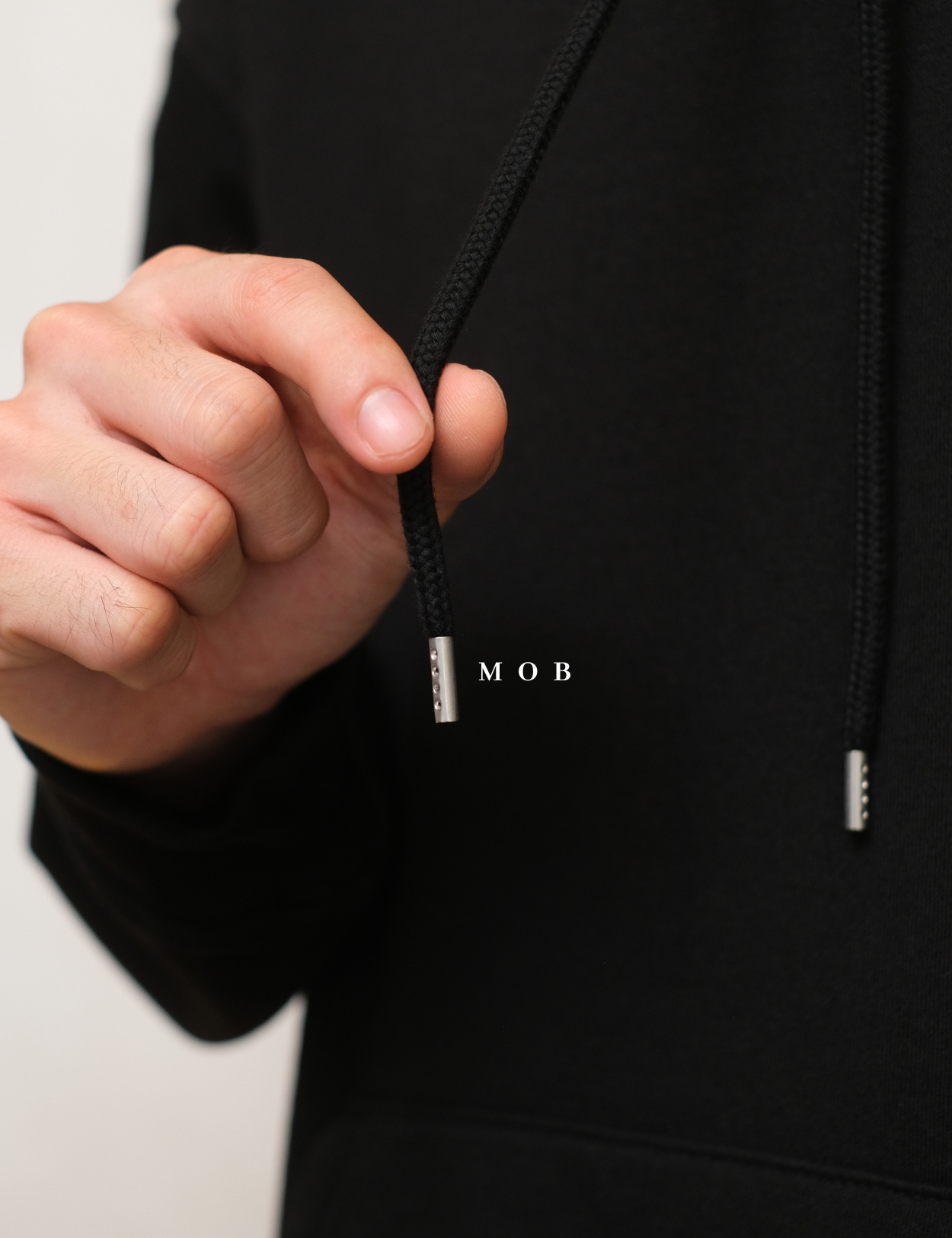 HMHOD02001 Loose Fit Pullover Hoodie Black (V2)