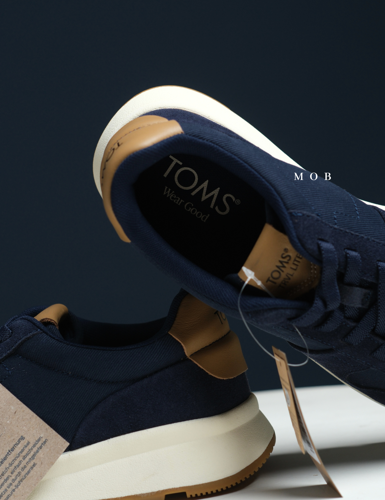 TMSSSH02001B TRVL LITE Retro Water Repellent Shoes Navy Vintage Twill