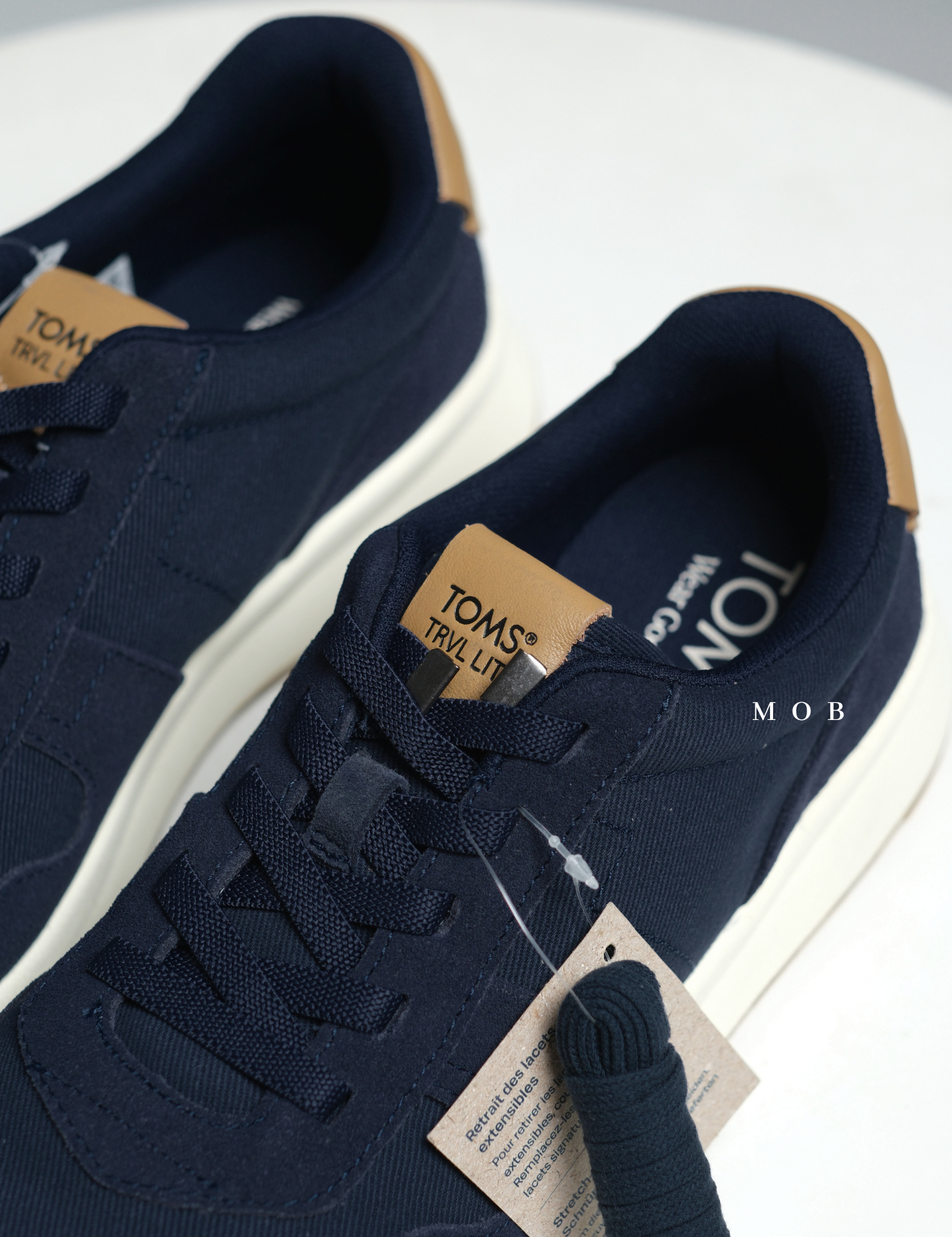 TMSSSH02001B TRVL LITE Retro Water Repellent Shoes Navy Vintage Twill
