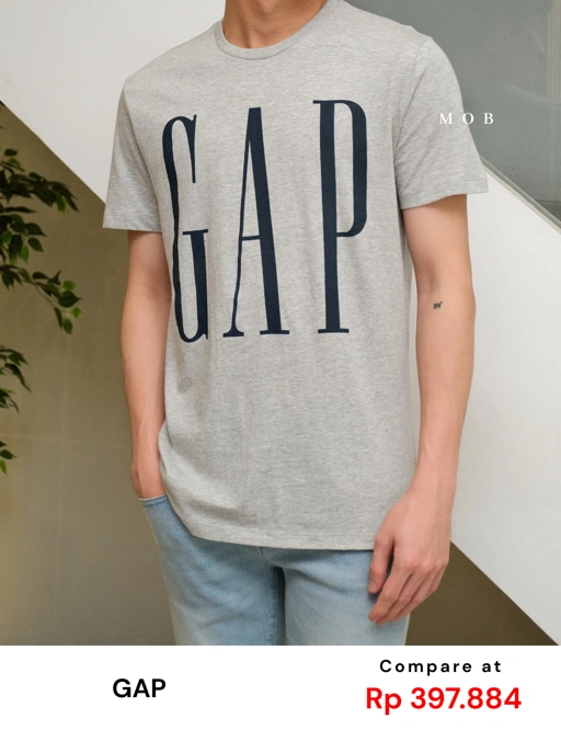 Image of GPSST1205A Big Logo SS Tee Heather Grey