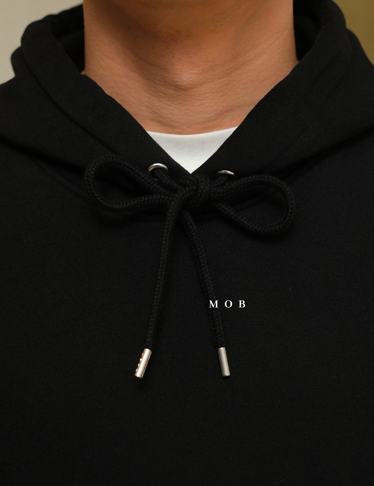 HMHOD02001 Loose Fit Pullover Hoodie Black (V2)