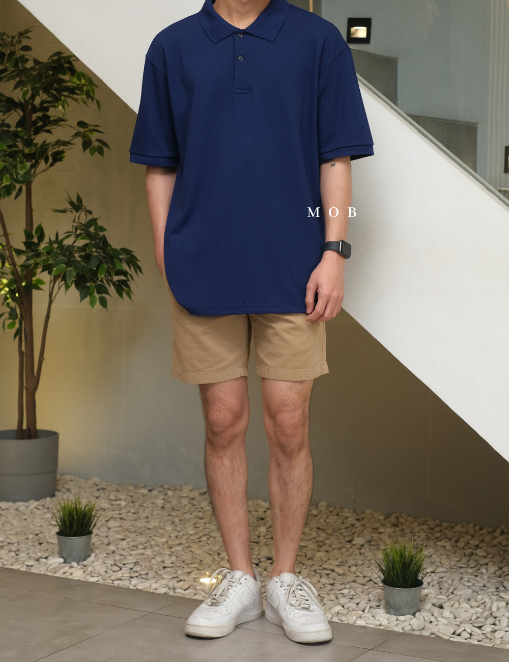 MSSPSS01003E Relaxed Pique Polo SS Admiral Blue