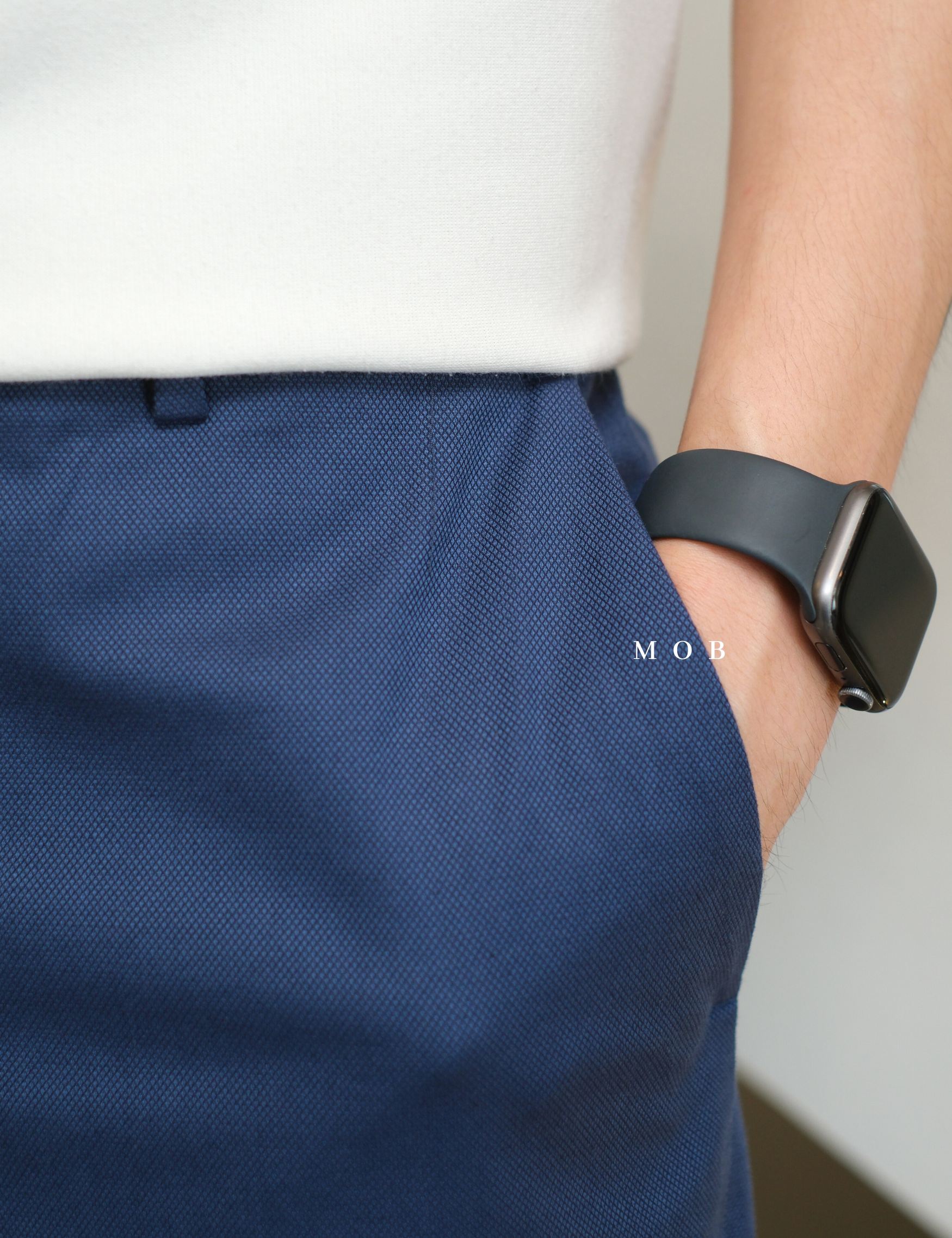 EXPT1402B Producer Modern Fit Pants Dark Blue Textured