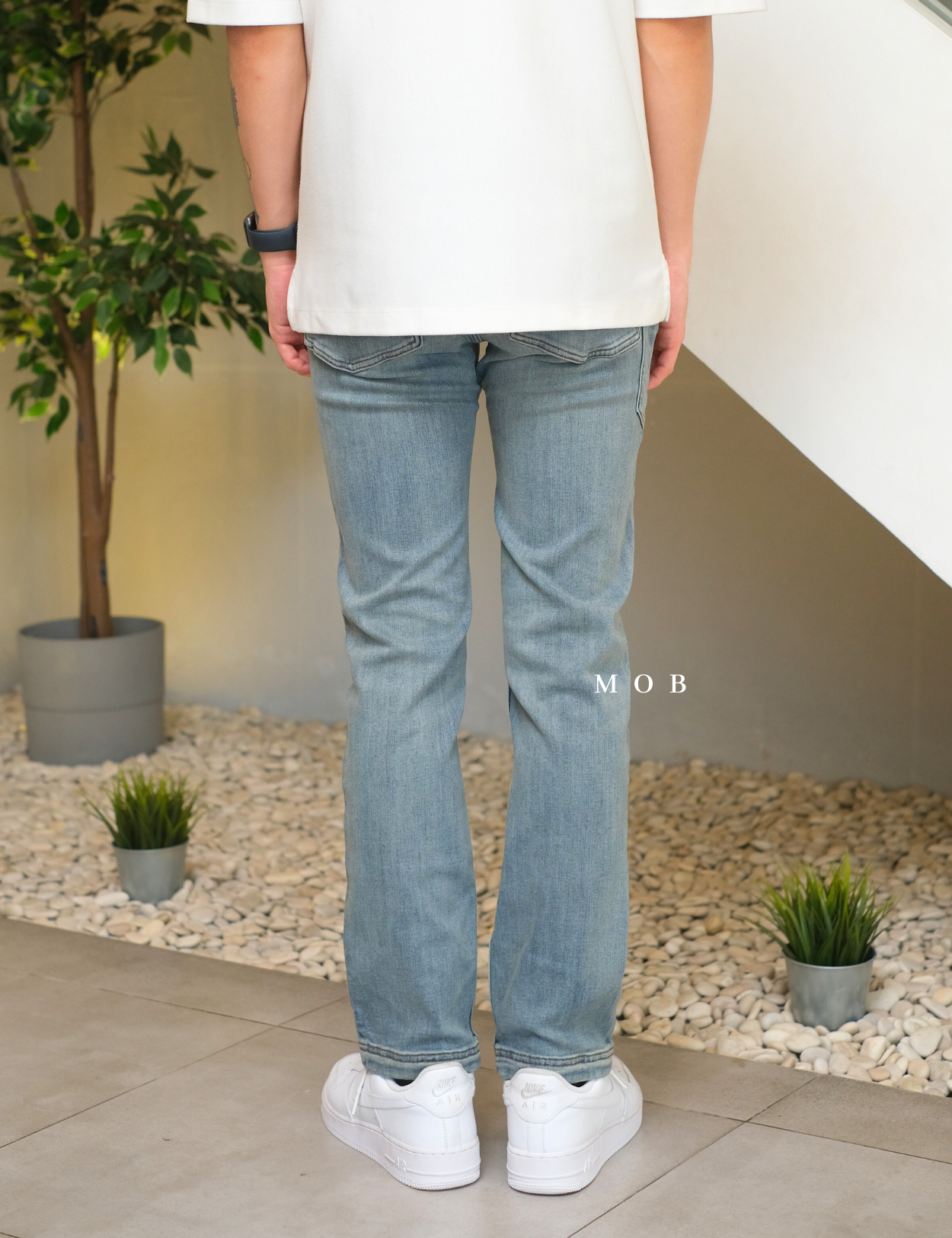 DTPT03001 Ballroom Double Flex SLIM Jeans Light Blue Washed