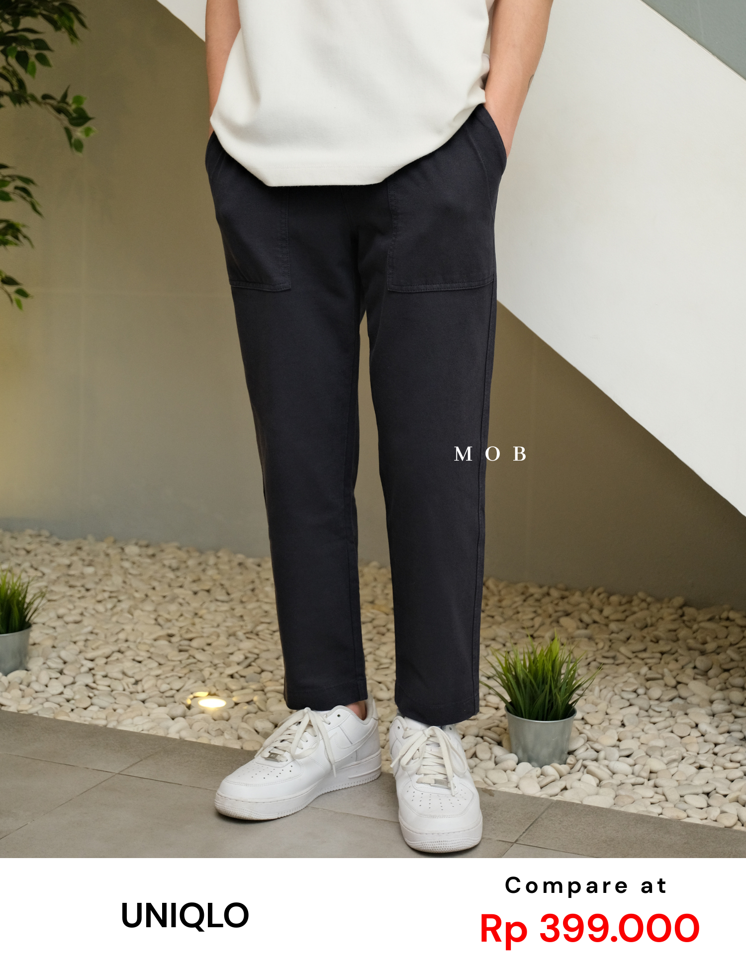UNQPT1203 Ankle Pants Navy