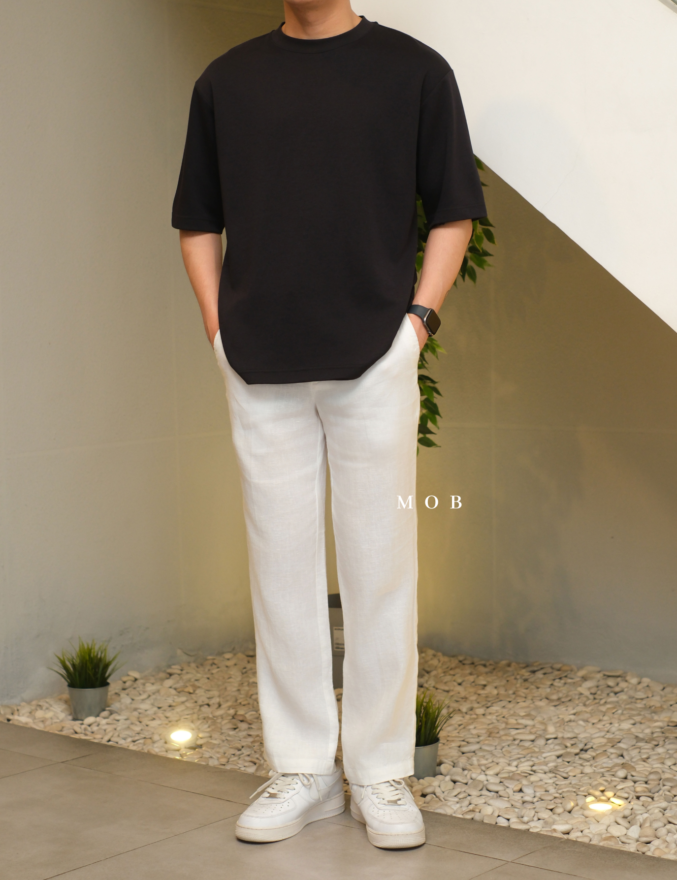 CLB02LIL002-004 Linen Luxury Pants White