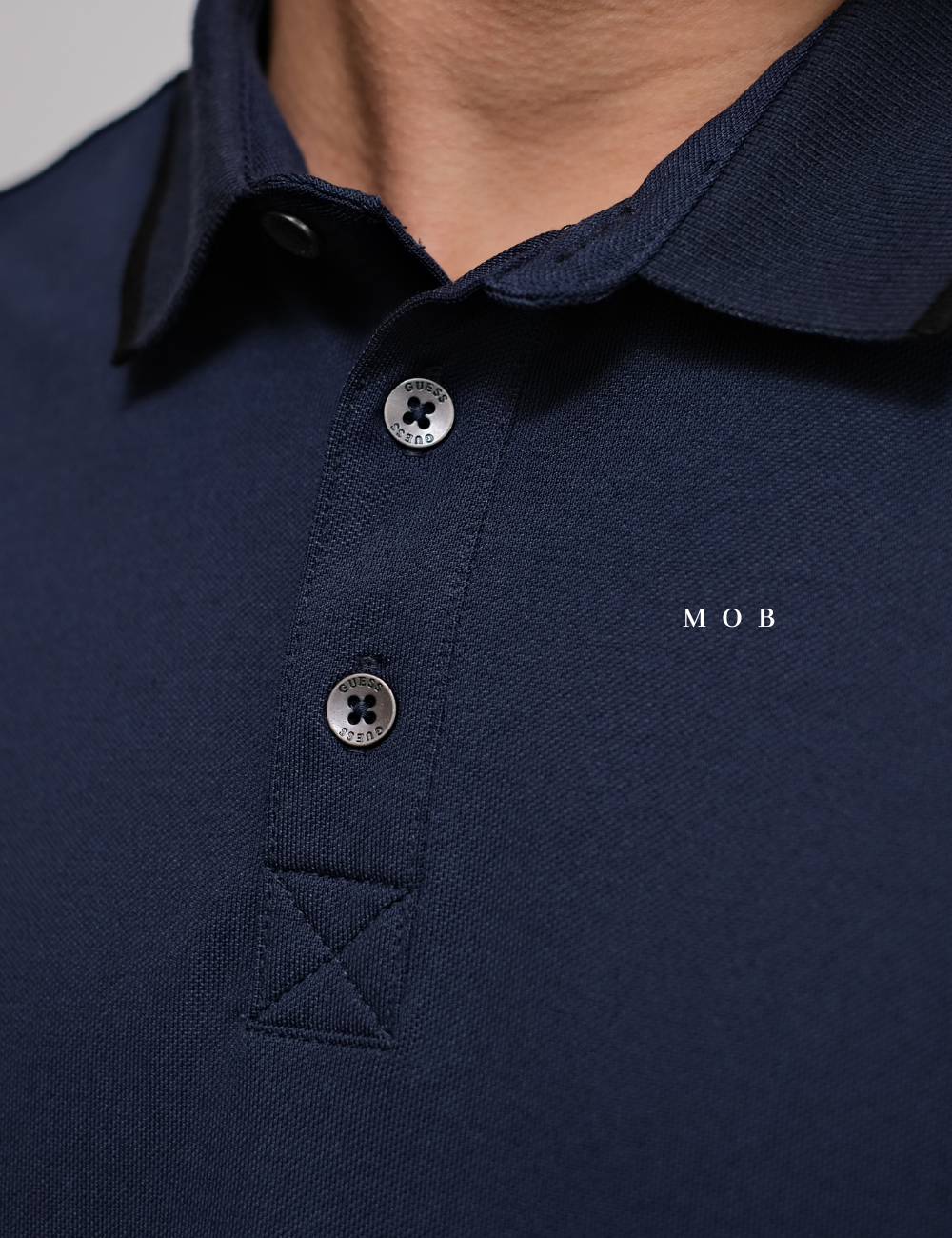 GSSPS01002B Pique Logo Tape Polo Navy