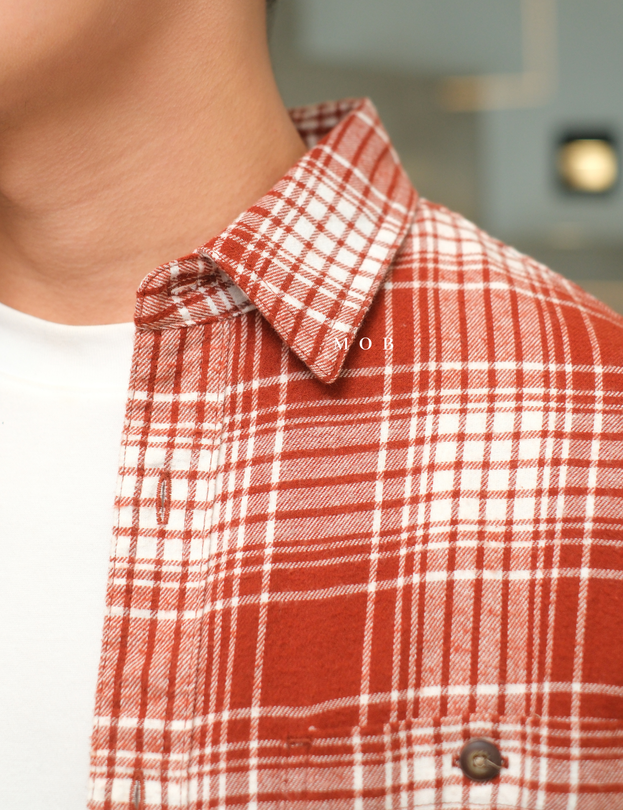 SNMLSS01014 Super Soft Flannel LS Shirt Terracotta Plaid