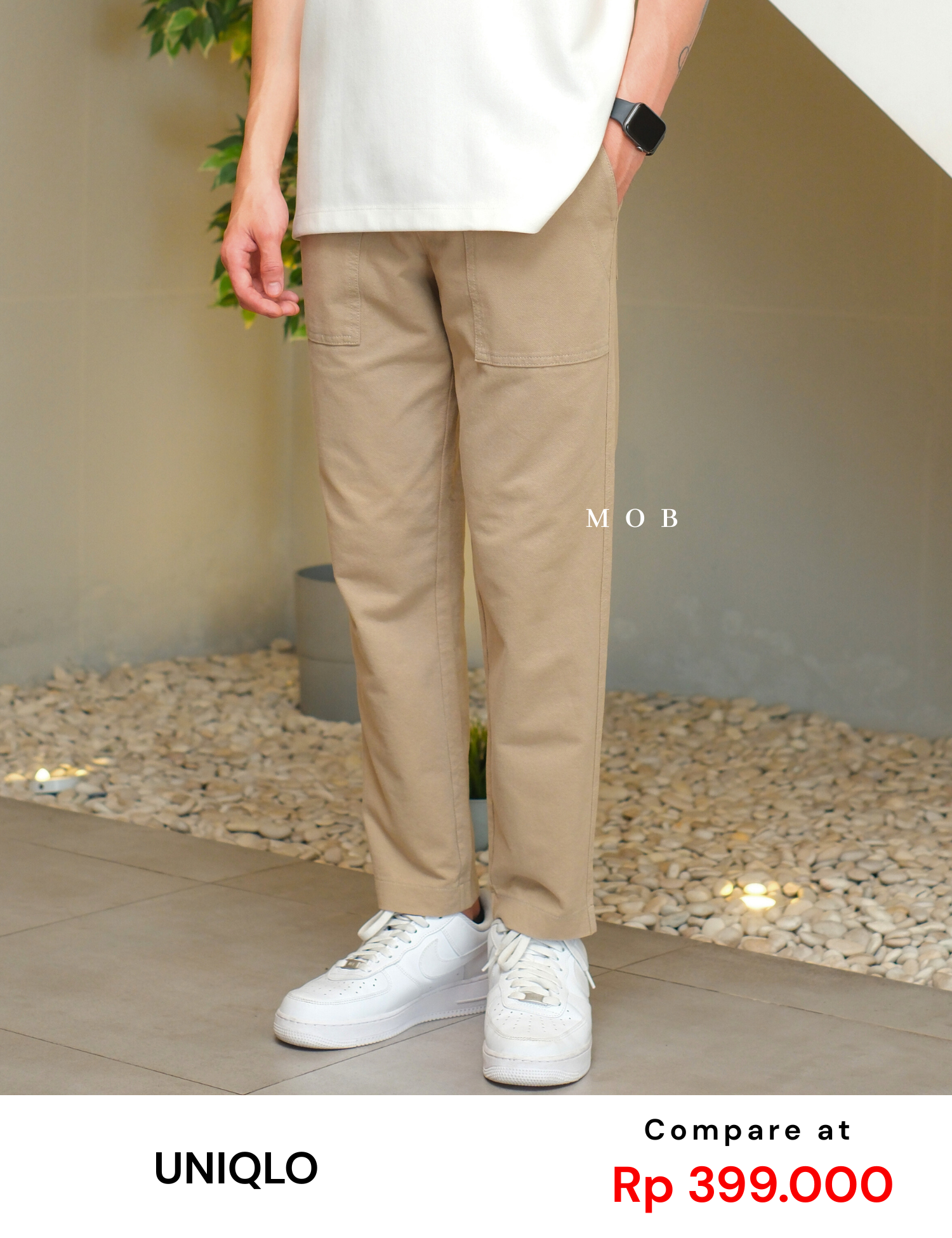 UNQPT1201 Ankle Pants Khaki