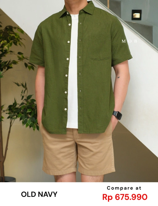 Image of ONSSS03001A Everyday LINEN SS Shirt Olive