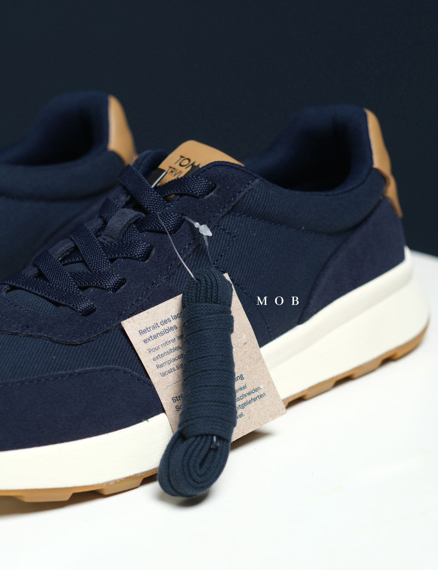 TMSSSH02001B TRVL LITE Retro Water Repellent Shoes Navy Vintage Twill