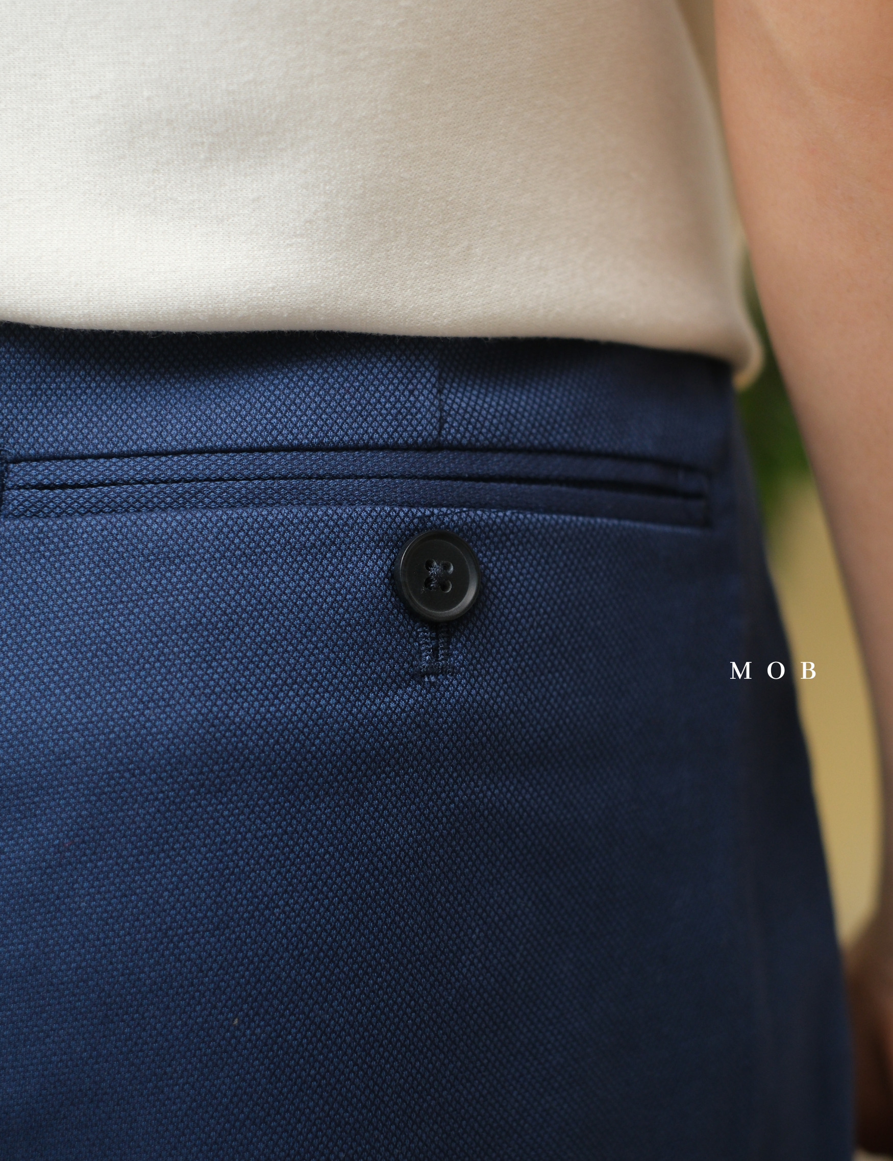 EXPT1402B Producer Modern Fit Pants Dark Blue Textured