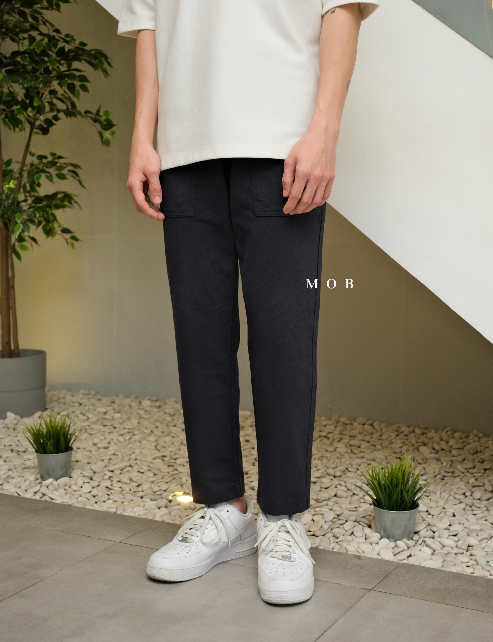 UNQPT1203 Ankle Pants Navy