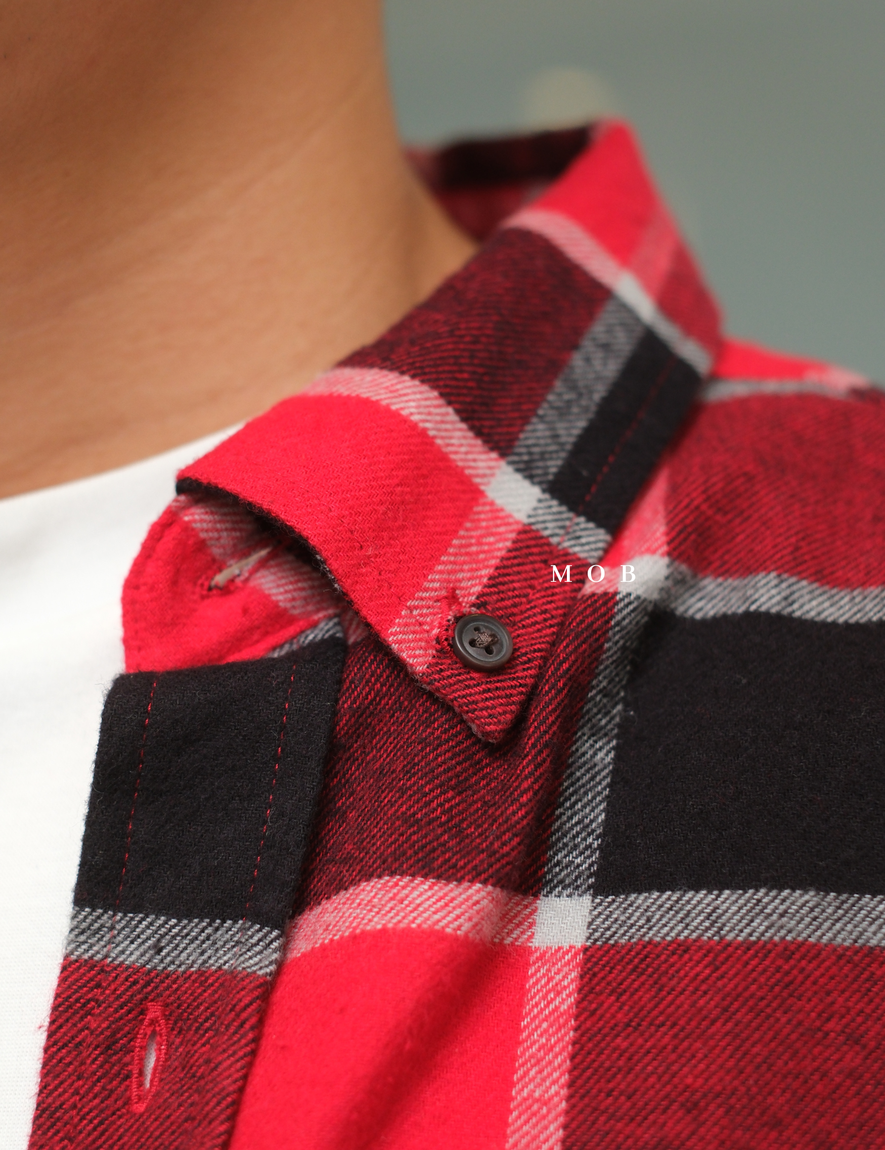 CNBLSS01005 Flannel LS Shirt Red Black Plaid