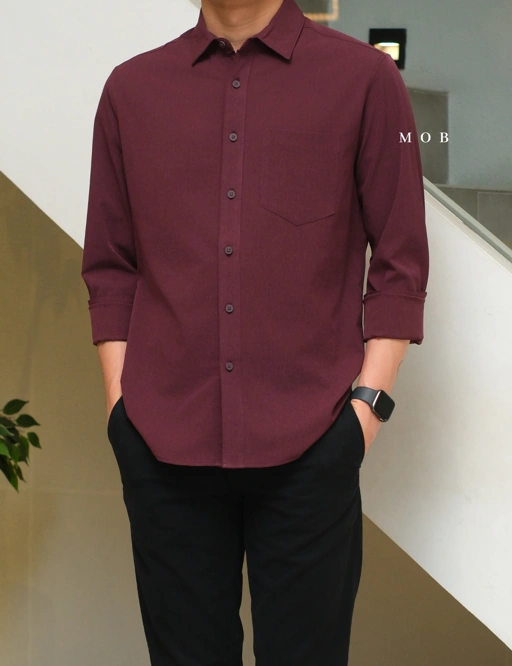 Image of APTLSS02001C STANDARD Performance LS Shirt Maroon