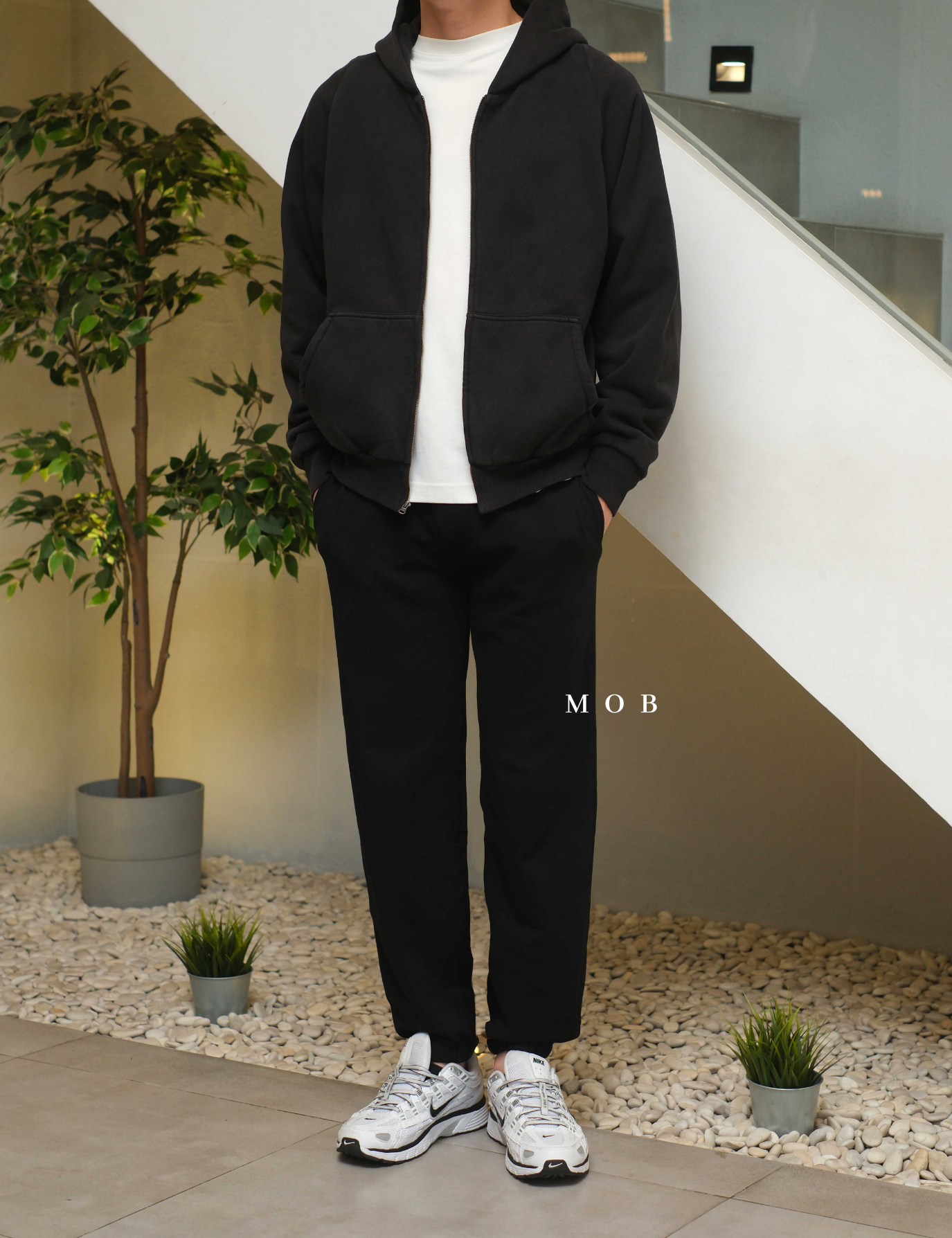 ARJP06001B Cloud Soft Slouchy Jogger Pants Black