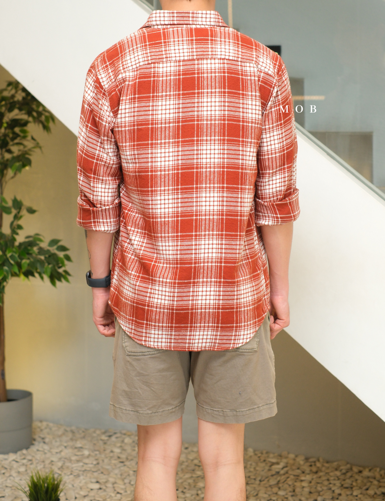 SNMLSS01014 Super Soft Flannel LS Shirt Terracotta Plaid