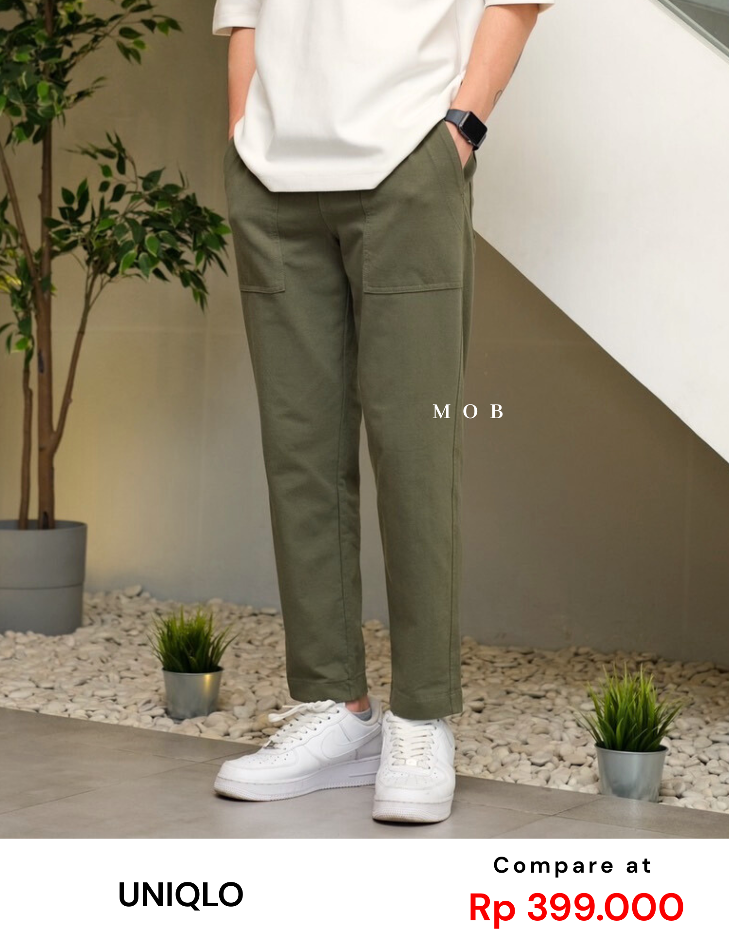 UNQPT1202 Ankle Pants Olive