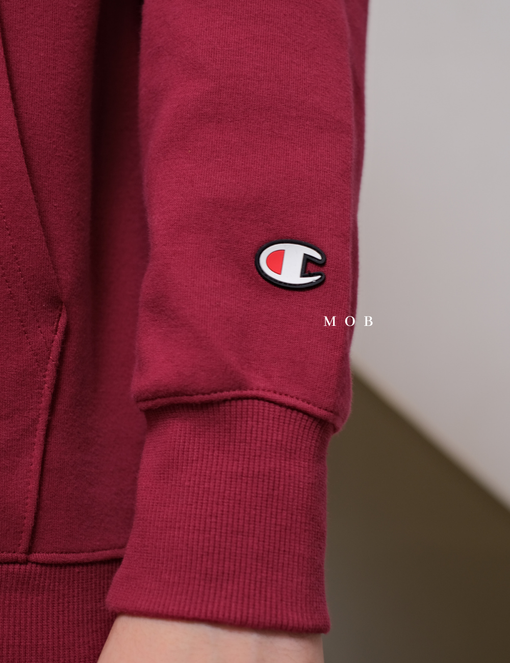 CHMPHOD1706C Tech Weave Flex Hoodie Cranberry