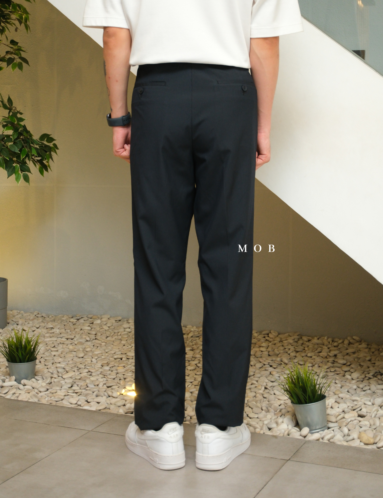 PEPT06007 SLIM Suit Pants Navy Stripe