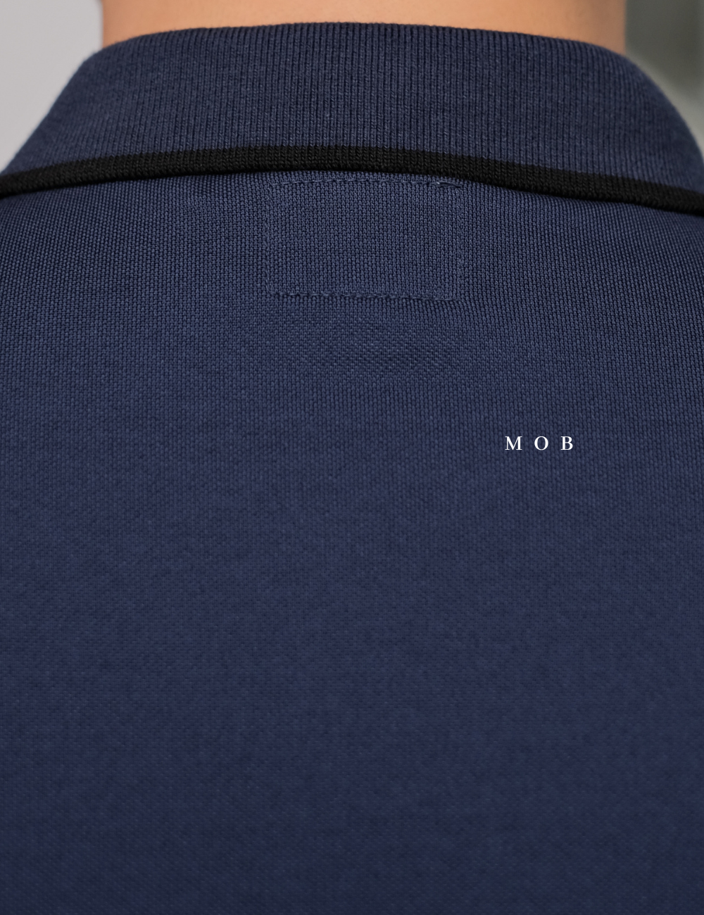 GSSPS01002B Pique Logo Tape Polo Navy
