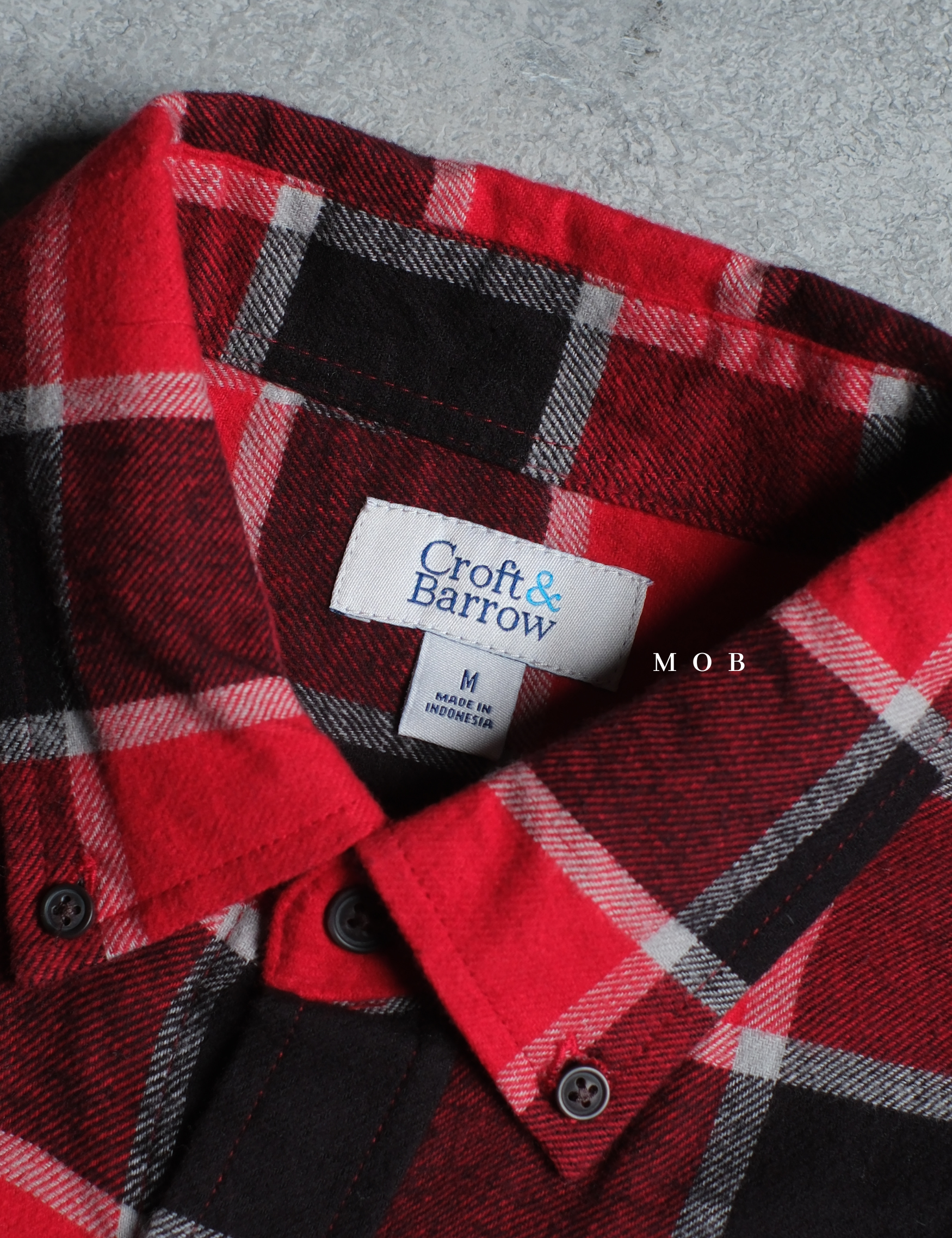 CNBLSS01005 Flannel LS Shirt Red Black Plaid
