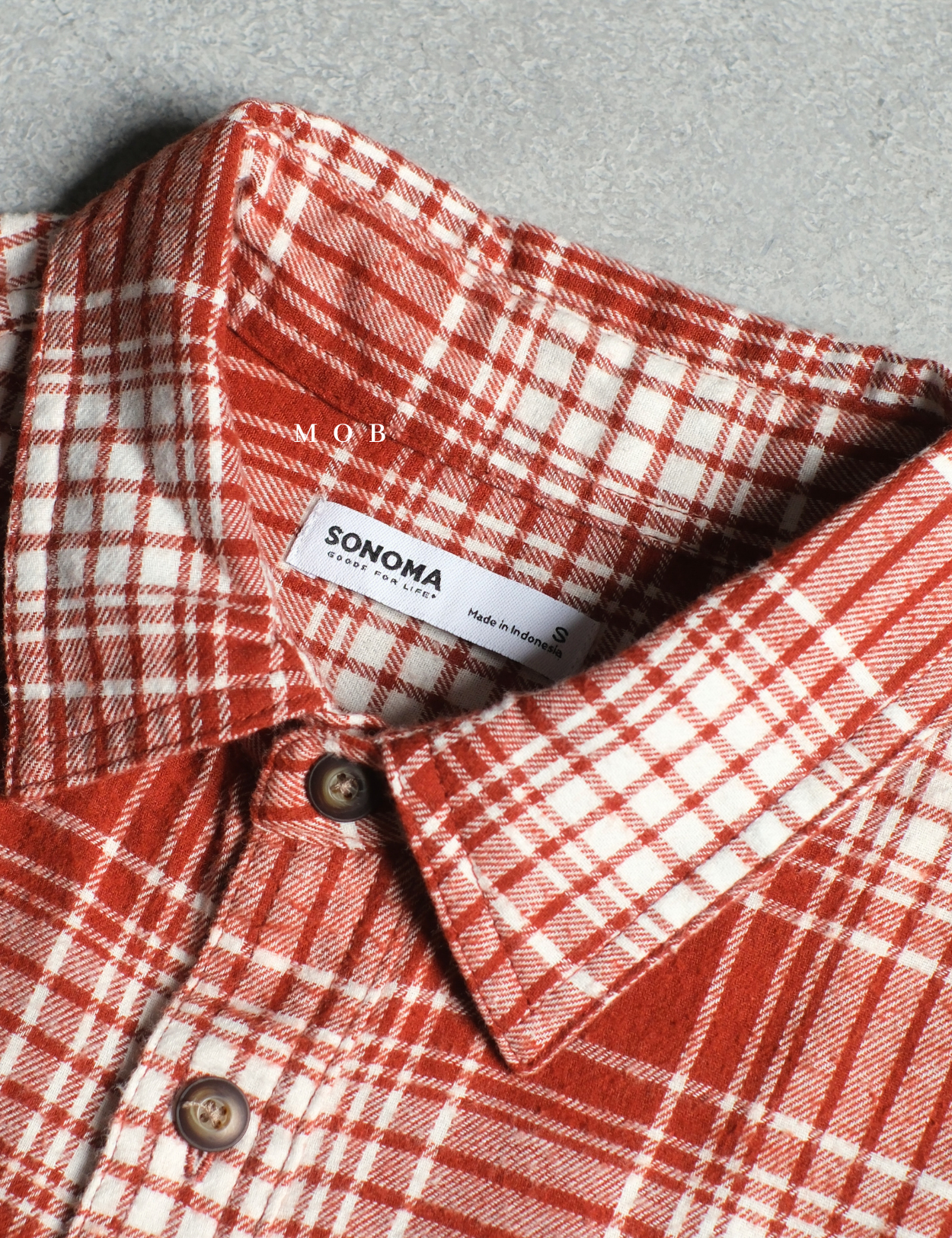 SNMLSS01014 Super Soft Flannel LS Shirt Terracotta Plaid